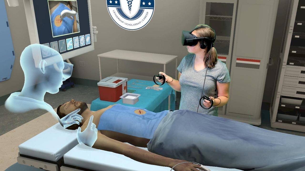 Virtual reality training simulations