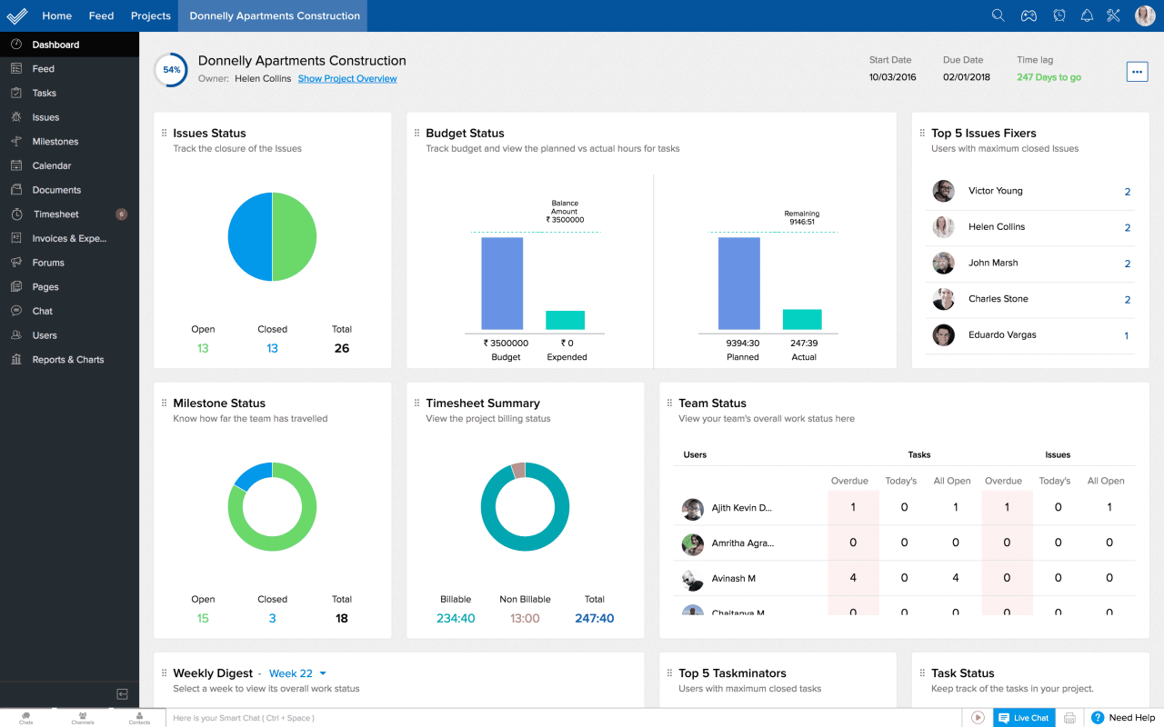 Web development project management software